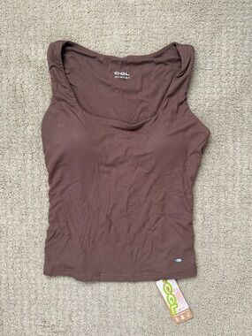 OGL Back Smoothing Cooling Essential Summer Bandless Bra Tank in Iced Mocha